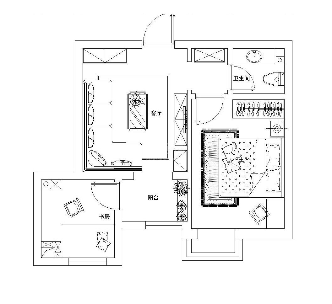 龙顺园50㎡简美